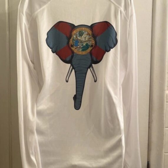 Florida Republican Long Sleeve T-Shirt - UPF 50+ UV Sun Protection - Patriotic GOP Elephant Shirt - Adult XS-4XL