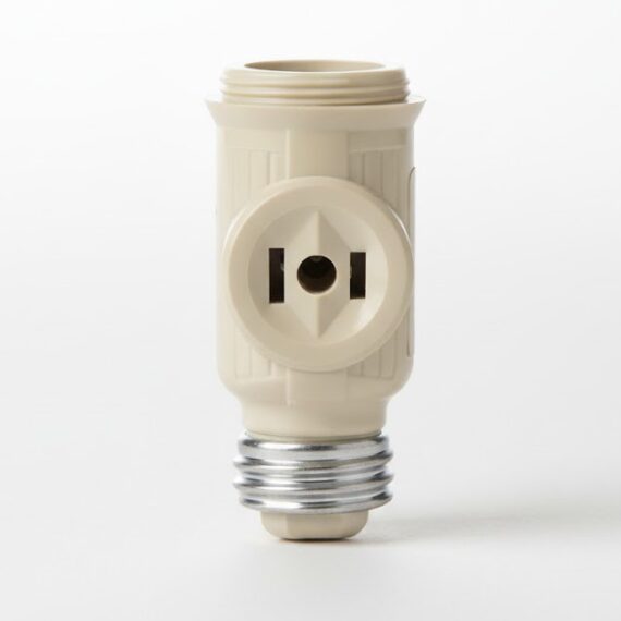 💡 Medium Base (E26) Light Socket Adapter with Dual Outlet
