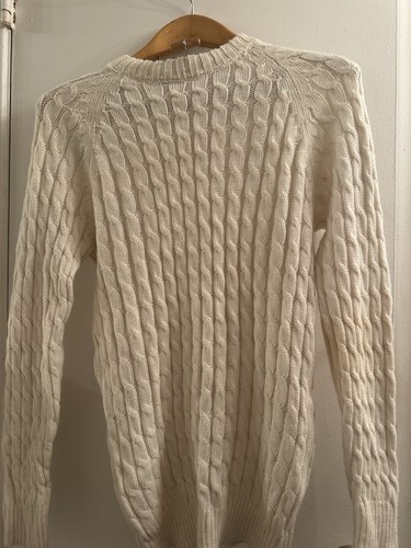 Sweater Size Large Women's Alpaca Cream Made In Peru