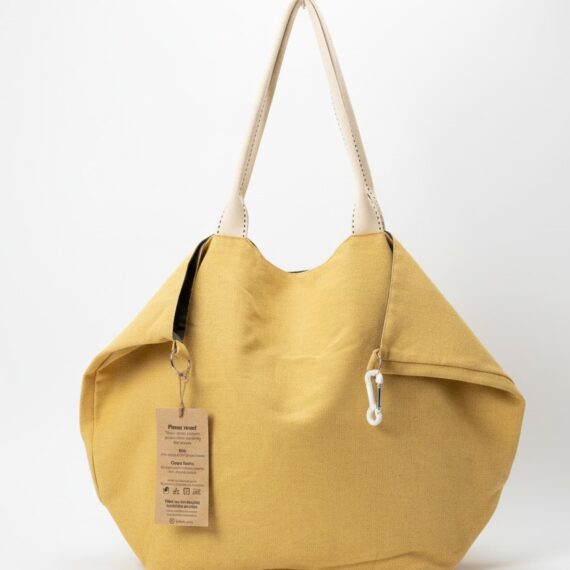 💛 The Kyklos Project Large Canvas Tote Bag - Sun-Kissed Yellow